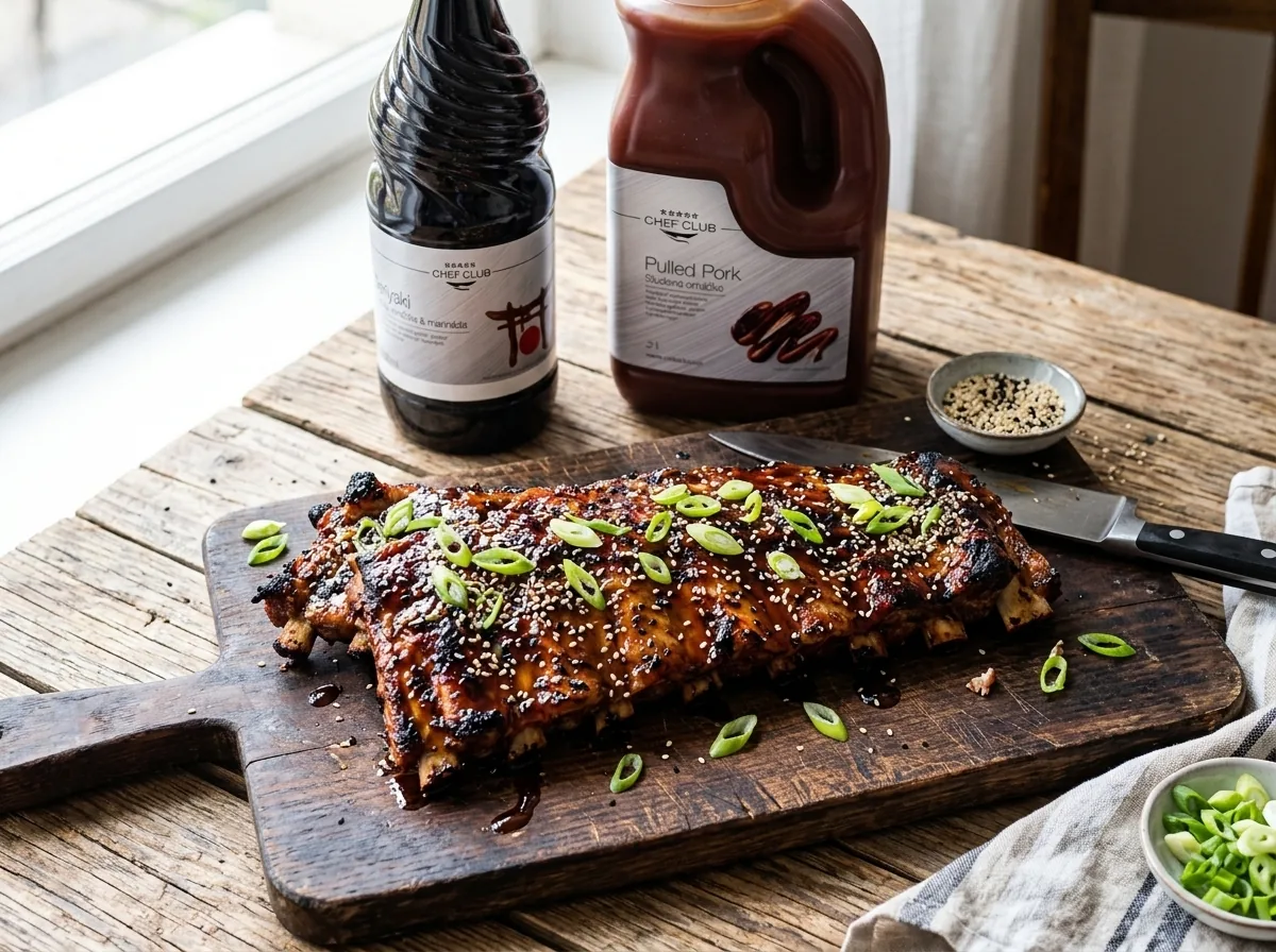 Grilovaná vepřová žebra s teriyaki omáčkou