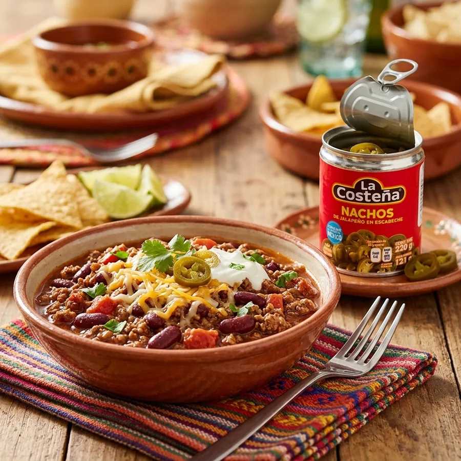 Jalapeño nacho krájené k chili con carne