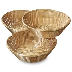 Košíček na pečivo béžový polypropylen 23 cm, 3 ks