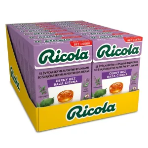 Černý bez bonbóny bez cukru 20 x 40 g