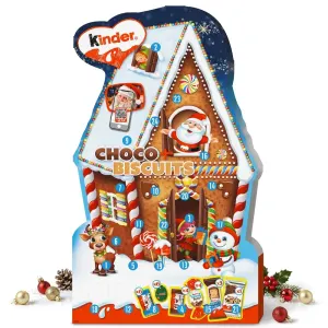 Adventní kalendář s čokoládovými sušenkami 218 g