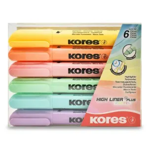 Zvýrazňovač K-Marker Plus pastel 6 ks