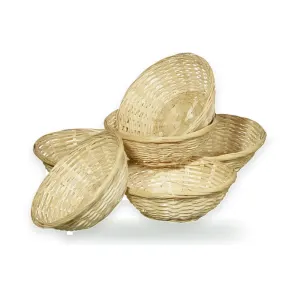 Košíček na pečivo kulatý bambusový 18 cm, 6 ks