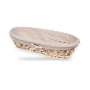 Košíček na pečivo 40 x 15 cm přírodní s béžovou výplní