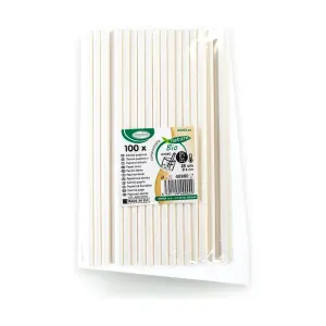 Brčko 25 cm x 8 mm papírové bílé 100 ks