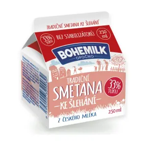 Smetana ke šlehání 33 % chlazená 250 ml