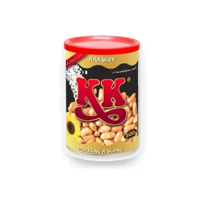 Arašídy pražené solené 500 g v plechovce