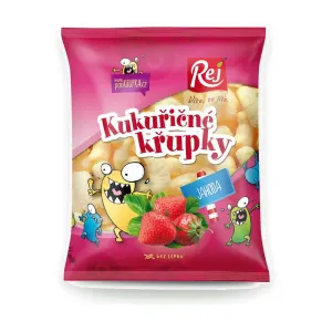 Křupky kukuřičné jahodové 90 g