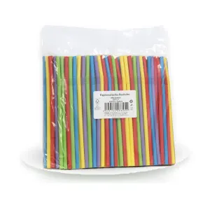 Brčka papírová flexibilní FSC 220 x 7 mm mix barev 250 ks
