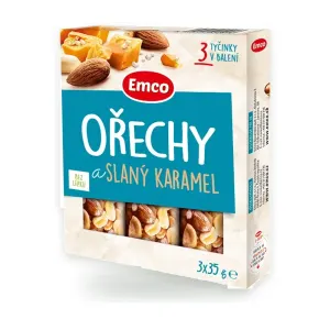 Tyčinky ořechy a slaný karamel 3 × 35 g