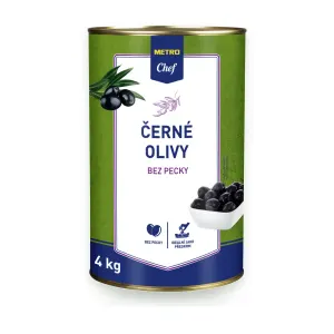 Olivy černé bez pecky 4000 g