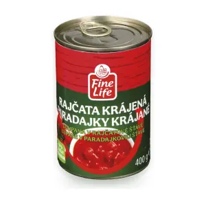 Rajčata loupaná krájená 400 g