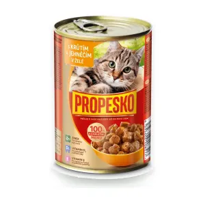 Konzerva pro kočky s krůtím a jehněčím 415 g