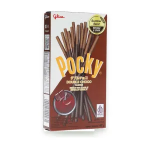 Pocky Double Choco sladké pečené tyčinky 47 g