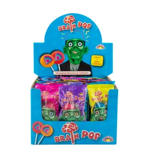 Lízátka se žvýkačkou Brain pop 16 g