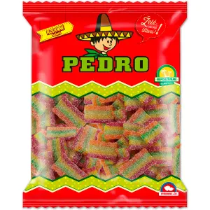 PEDRO Pásky Mini - želé kyselé duhové 1 kg