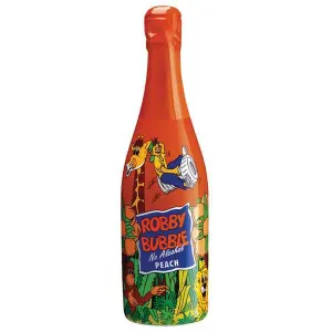 ROBBY BUBBLE Broskev Nápoj dětský šumivý 6 x 750 ml - rychlé špunty