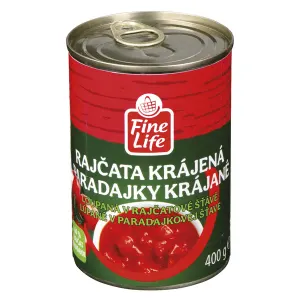 Rajčata loupaná krájená 400 g