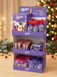 Milka vánoční stojan