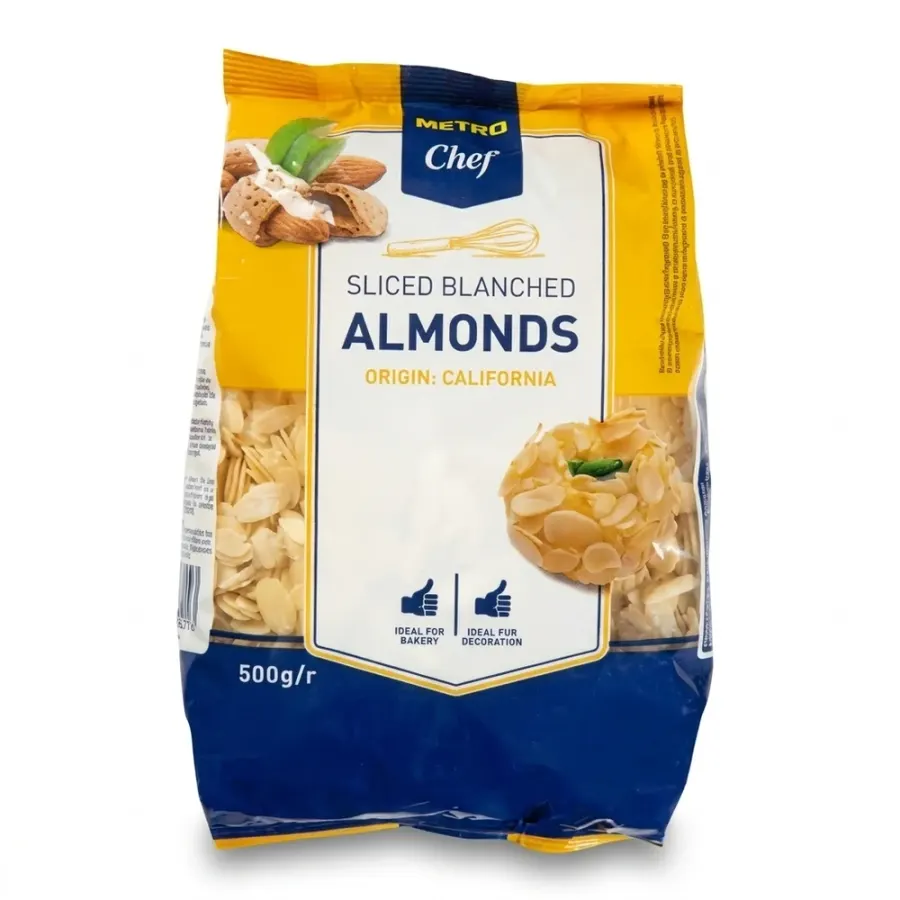 Mandle blanšírované plátky 500 g
