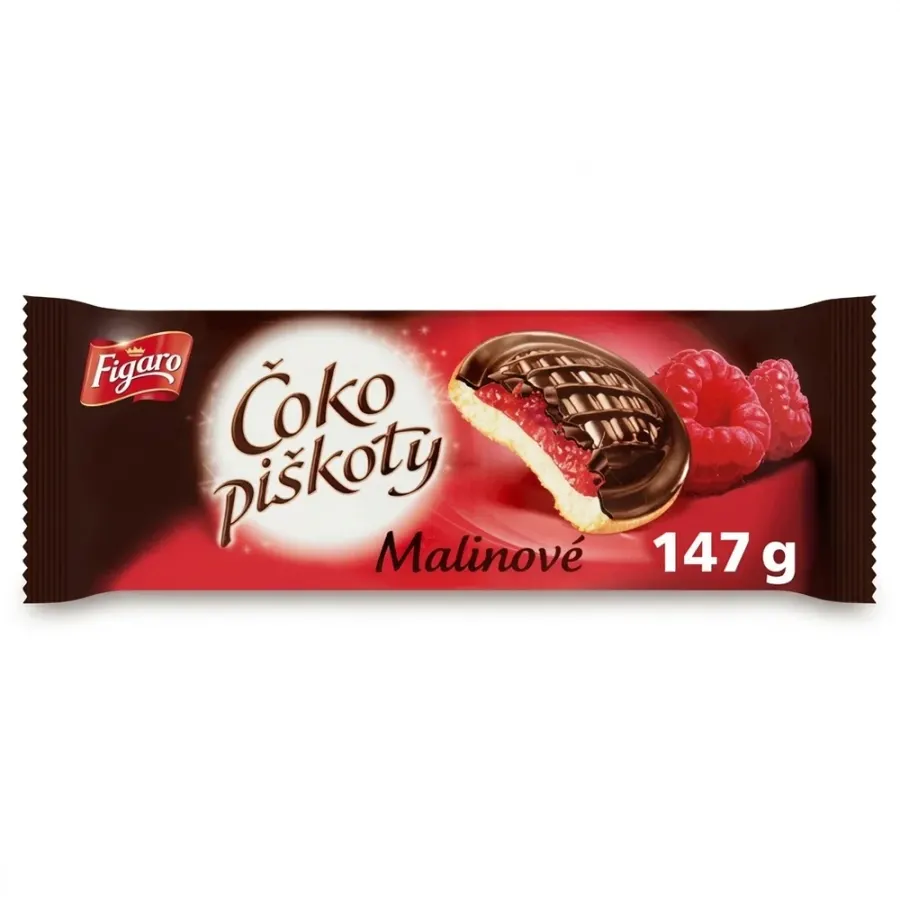 Figaro čokopiškoty malina 147 g