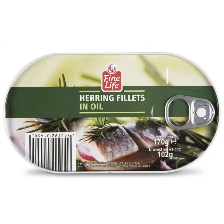Sleď filety v rostlinném oleji 170 g