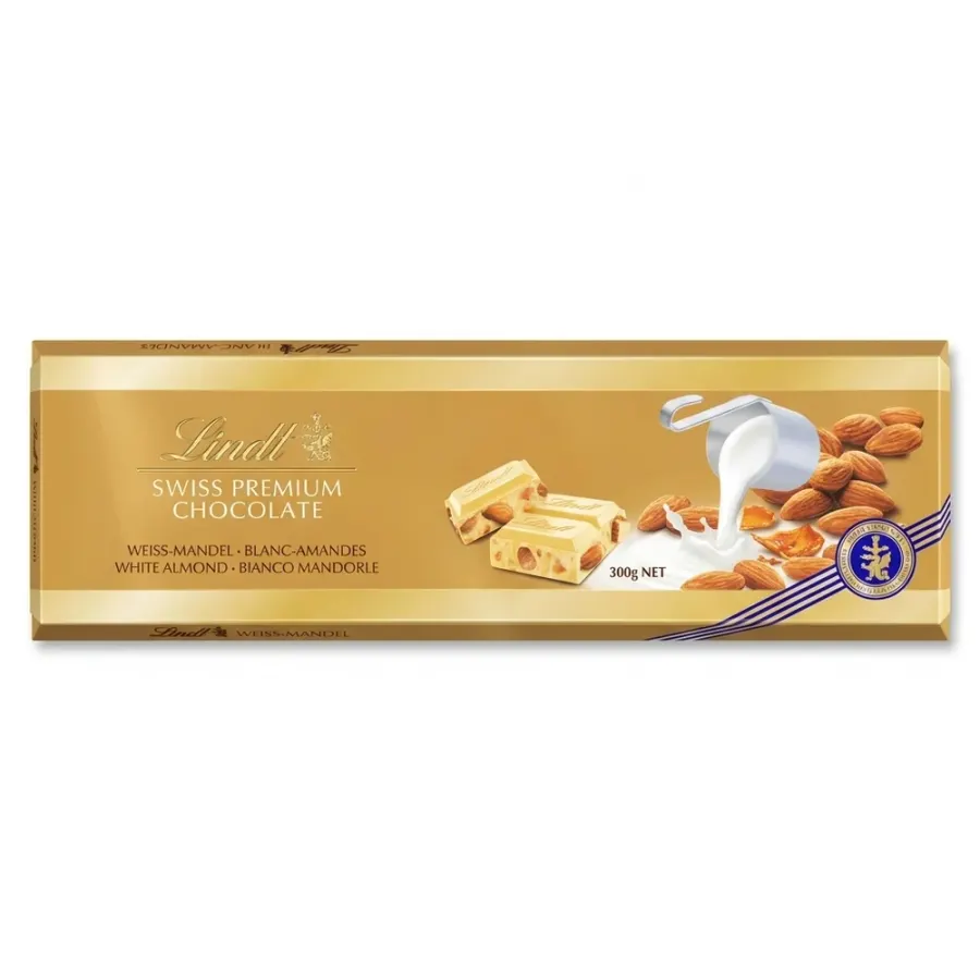 Čokoláda bílá s mandlemi 300 g