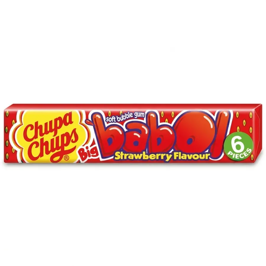 Big Babol Strawberry žvýkačky jahoda 27,6 g