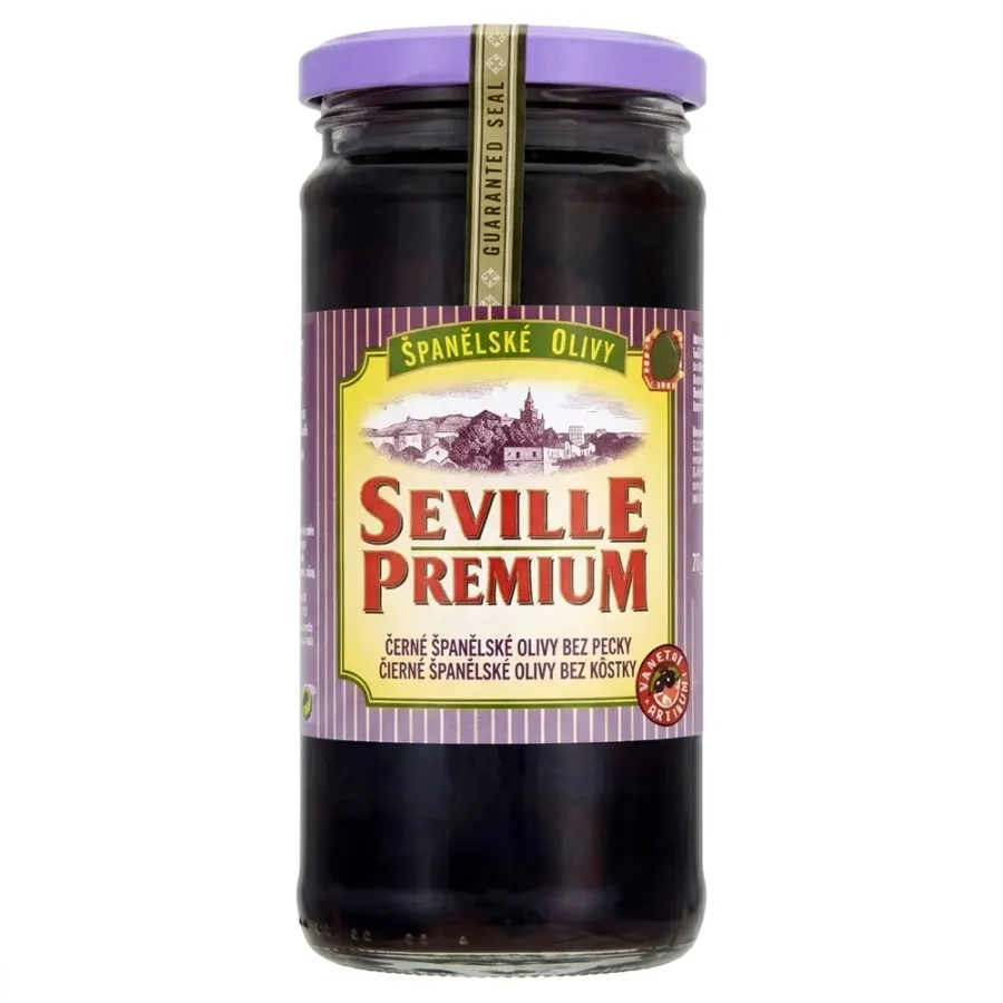 Černé olivy bez pecky 450 g