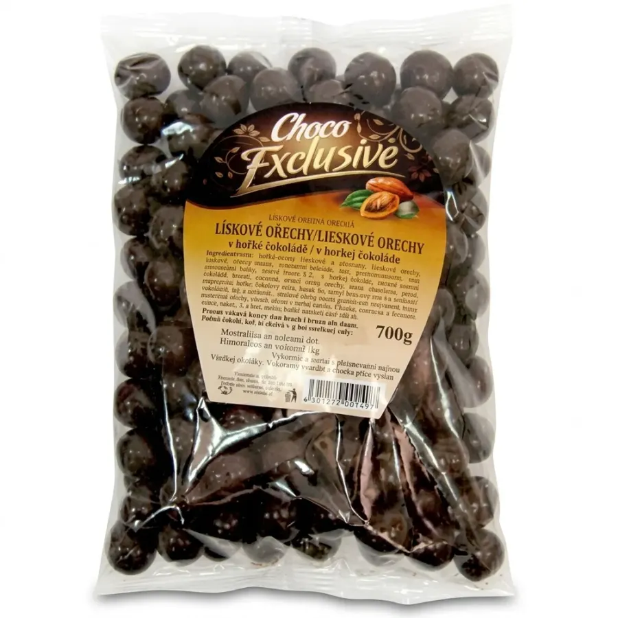 Ořechy lískové v hořké čokoládě 700 g