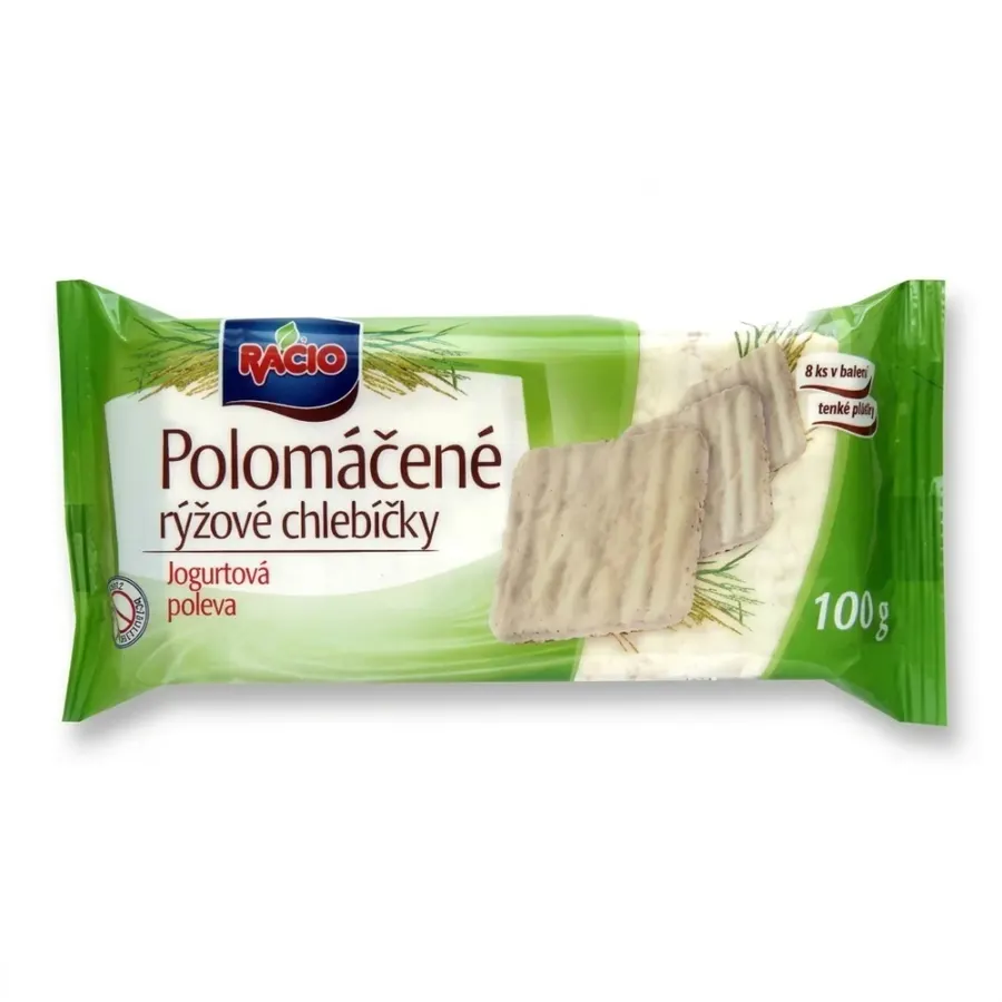 Chlebíčky rýžové s jogurtovou polevou 100 g