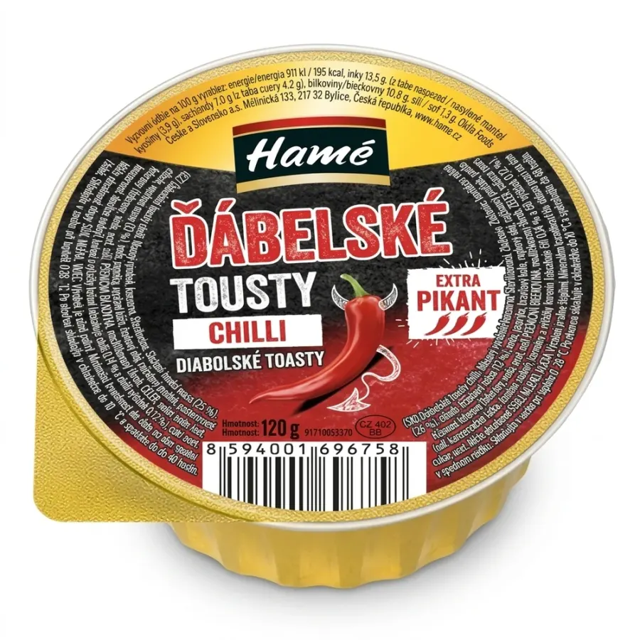 Ďábelské tousty Chilli 120 g