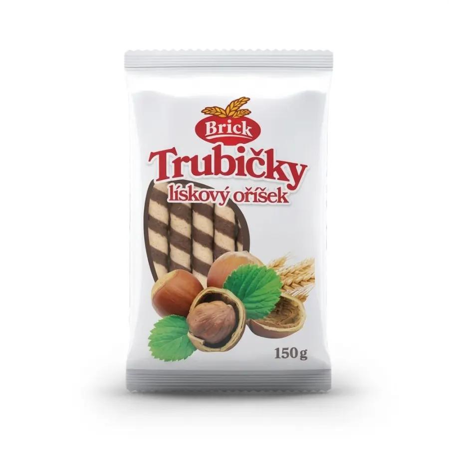 Brick trubičky lískový oříšek 150 g