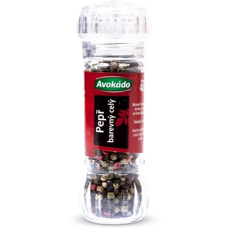 Pepř barevný celý 40 g mlýnek