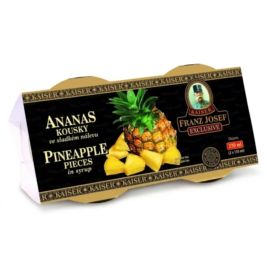 Ananas kousky 2 x 128 ml