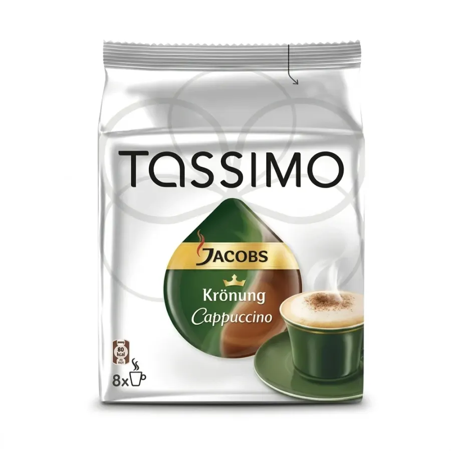 Jacobs Krönung Cappuccino kávové kapsle (8 x 26 g + 8 x 6,5 g)