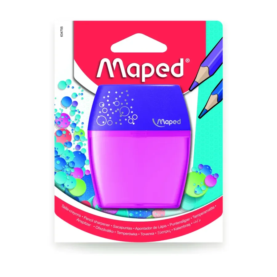 Ořezávátko Shaker dvojité průhledné mix barev