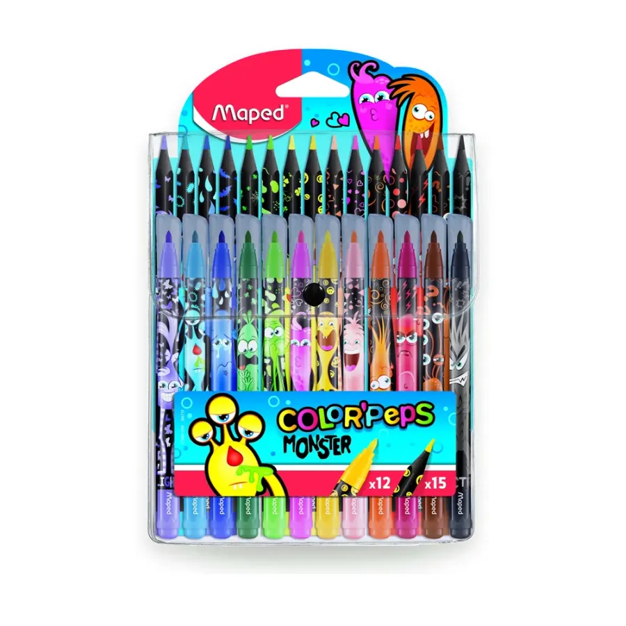Fixy a pastelky Monster 27 ks