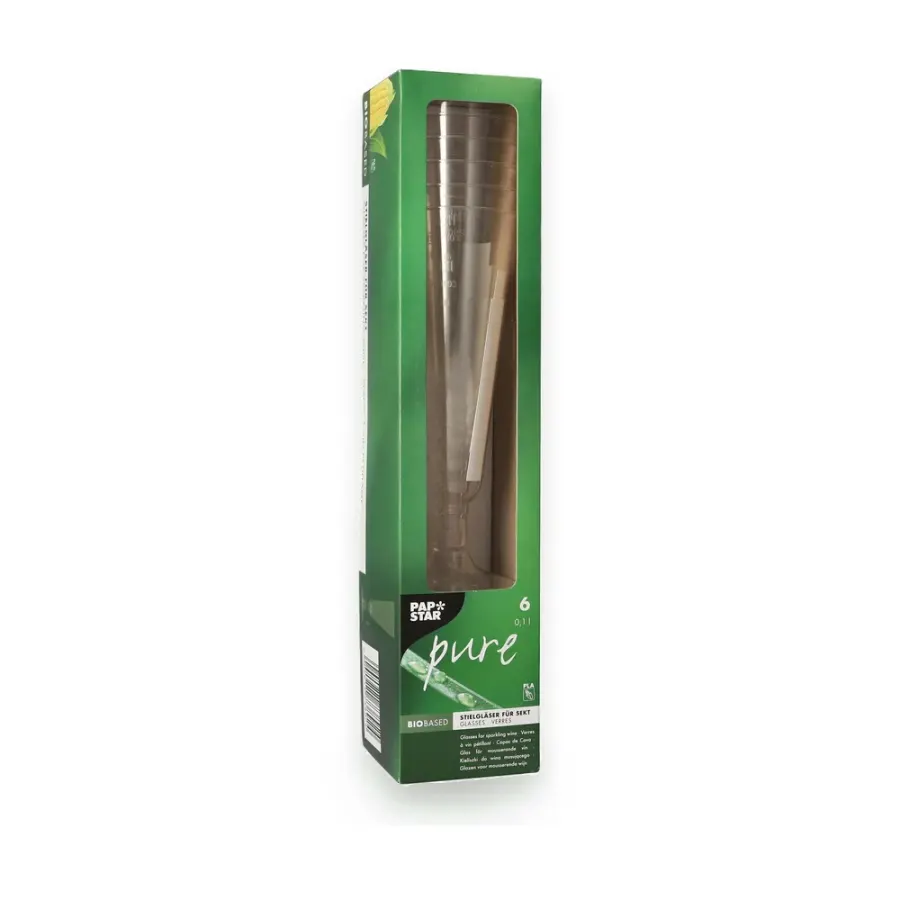 Pohár na sekt 100 ml plast 6 ks