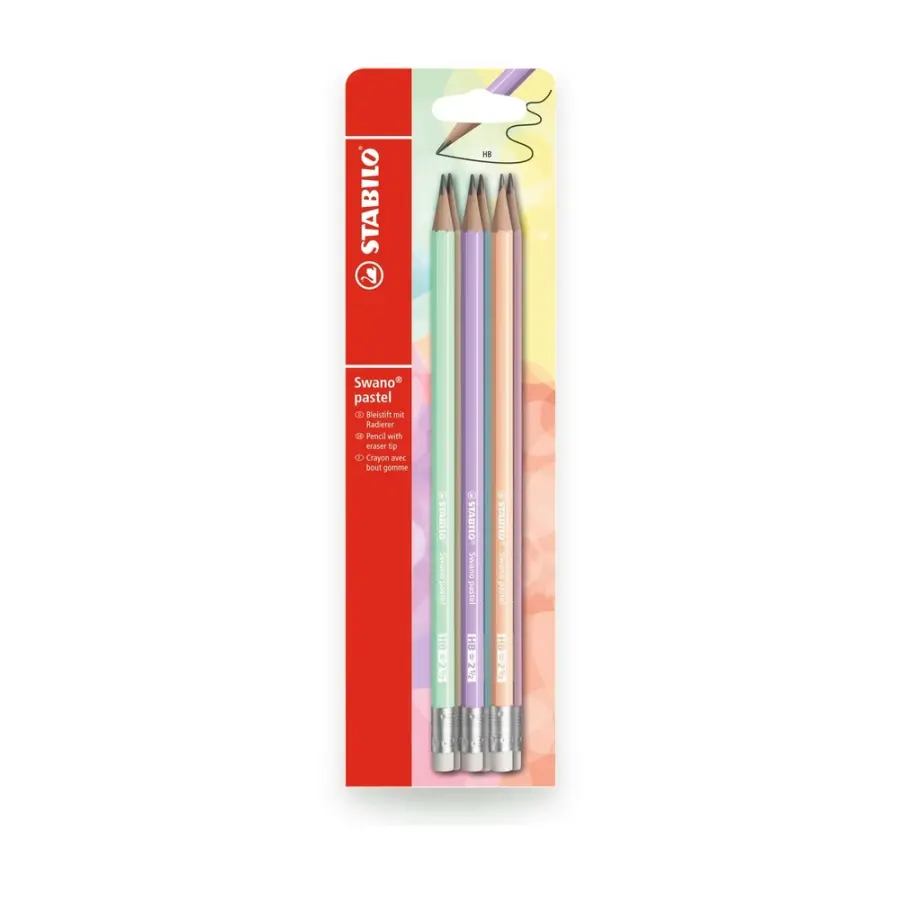 Swano Pastel tužka grafitová různé barvy 6 ks