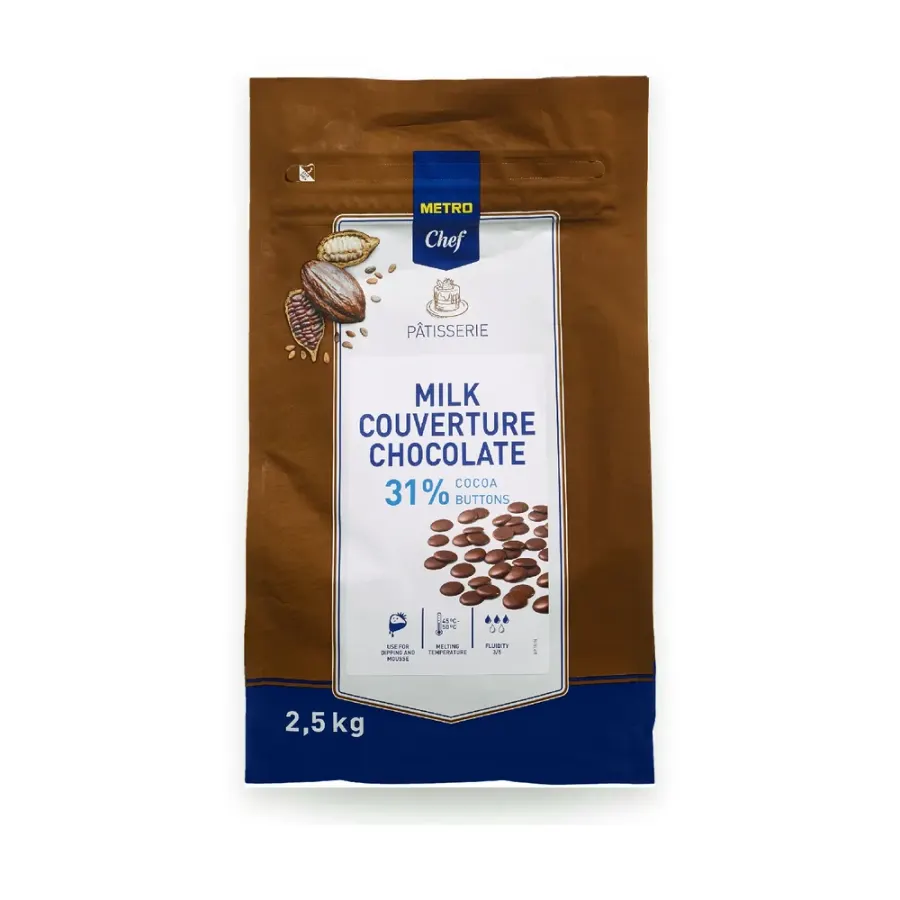 Čokoládové čočky mléčná čokoláda 31 % 2,5 kg