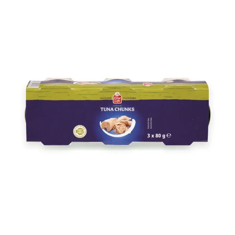 Tuňák kousky v olivovém oleji 3 x 80 g