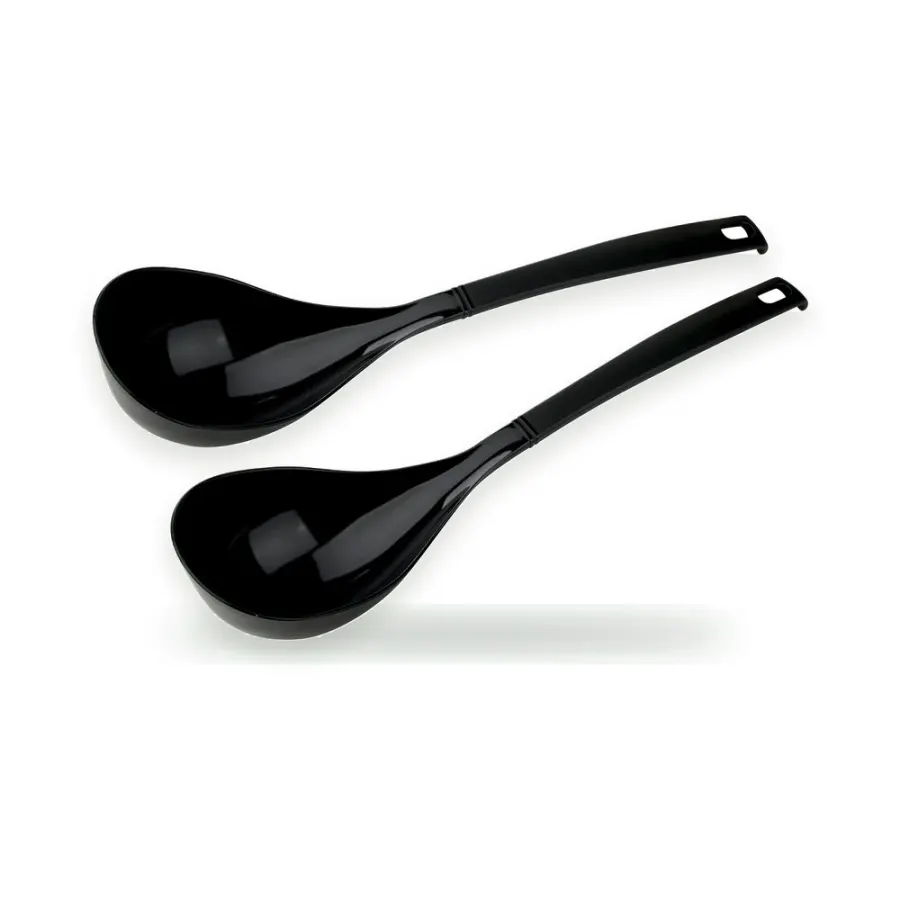 Naběračka 32 cm 140 ml černá, 2 ks