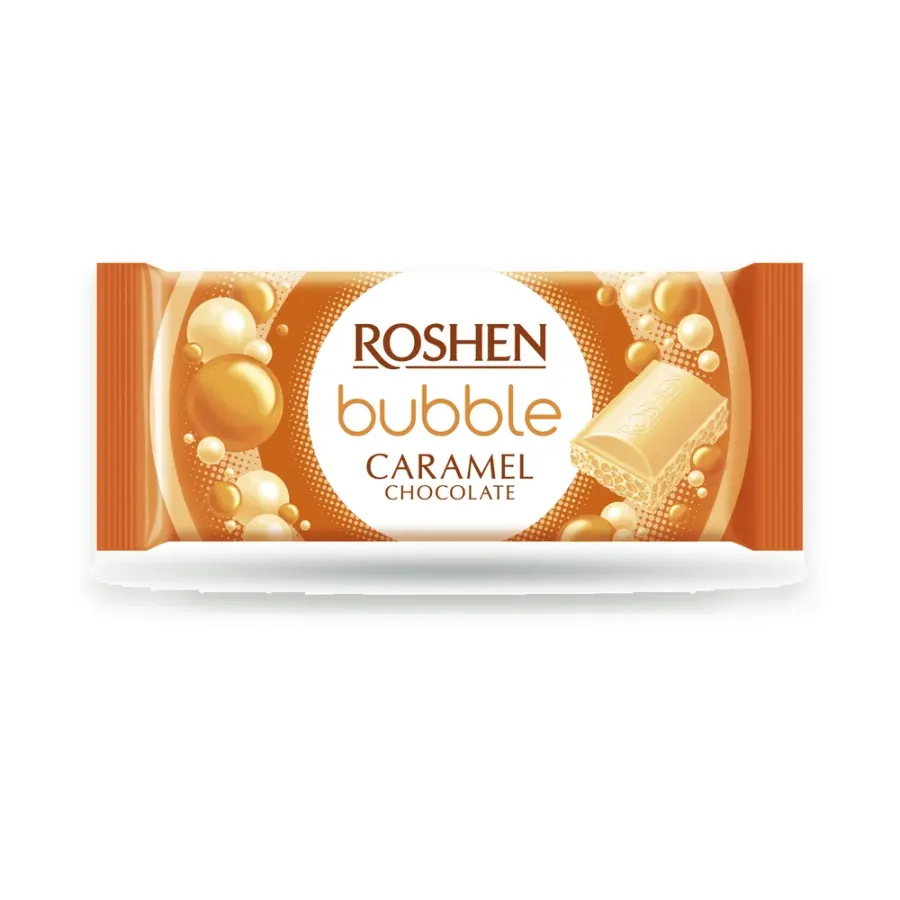 Bubble bílá čokoláda s karamelem 80 g