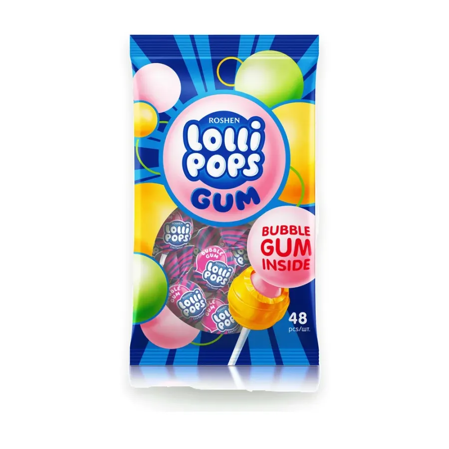Lollipops lízátka se žvýkačkou 920 g