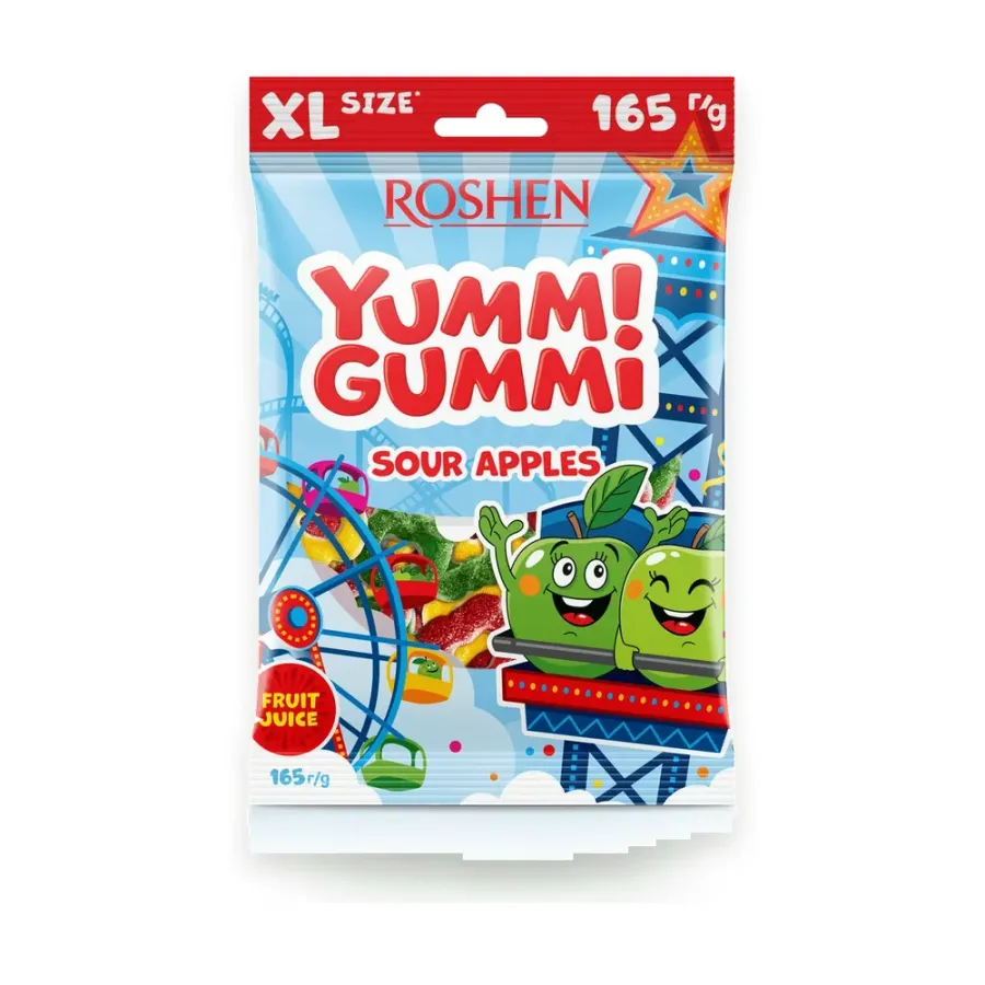 Yummi Gummi Sour Apples 165 g