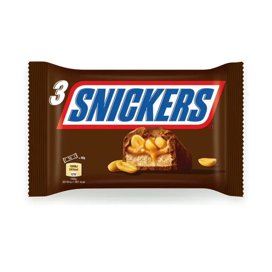 Snickers tyčinka 3pack 150 g