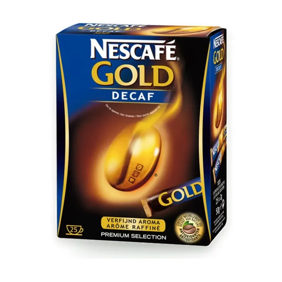 Gold decaf sticks instantní káva bezkofeinová 25 x 2 g