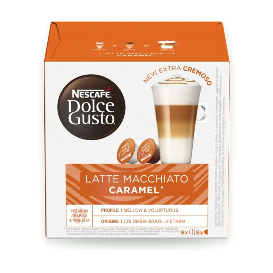 Latte karamel kávové kapsle 8 + 8 ks