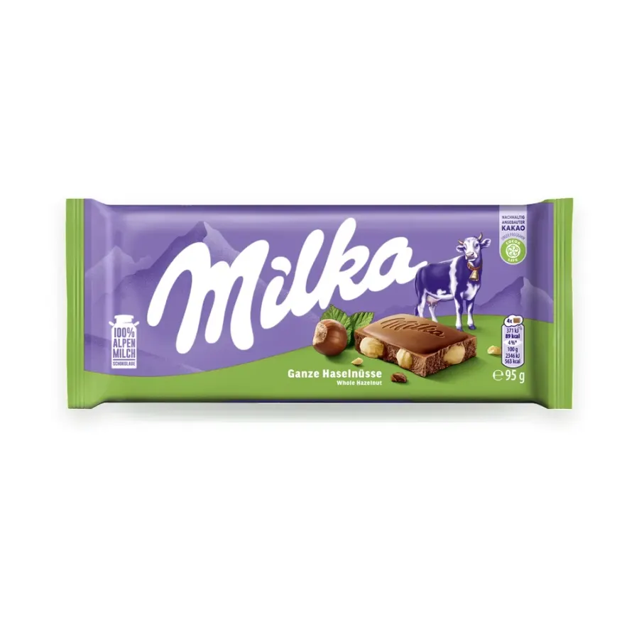 Čokoláda s celými lískovými oříšky 95 g